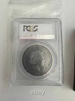 Cook Islands 2018 $10 Shield Of Athena 2 Oz. 999 Silver High Relief Pcgs Ms-70