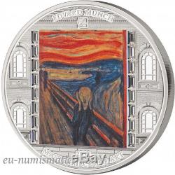 Cook Islands 2018 20$ Masterpieces Of Art The Scream Edvard Munch Silver Coin