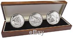 Cook Islands 2018 3 x 1 Oz Silver Coins 5$ CAPTAIN COOK 250th Anniversary Set
