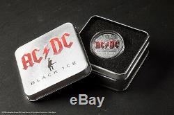 Cook Islands 2018 AC/DC Black Ice Proof Silber ACDC 10 Dollar