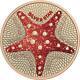 Cook Islands 2019 1$ Silver Star Starfish Diamond Effect 1 Oz Silver Coin