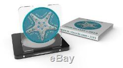 Cook Islands 2019 1$ Silver Star Starfish Space Blue 1 Oz Silver Coin