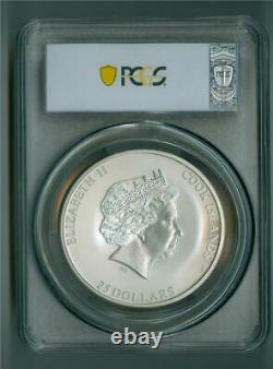 Cook Islands 2019 $25 7 Summits Kilimanjaro 5 Oz. 999 Silver Pcgs Ms-69 Gem Bu