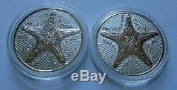 Cook Islands 2019, Silver Star, 5 x 1 oz ERROR COINS, 5 x 1 oz Regular Coins