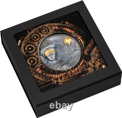 Cook Islands 2020 20$ STEAMPUNK 3 Oz Antique Finish Silver Coin