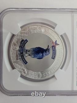 Cook Islands 2021 Nevada Mountain Bluebird 1 oz Silver MS 70 NGC Coin