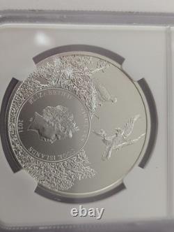 Cook Islands 2021 Nevada Mountain Bluebird 1 oz Silver MS 70 NGC Coin