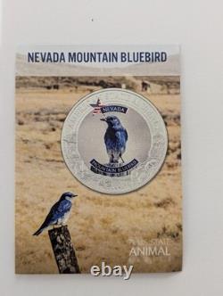 Cook Islands 2021 Nevada Mountain Bluebird 1 oz Silver MS 70 NGC Coin