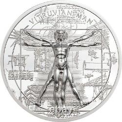 Cook Islands 2021 X-Ray Vitruvian Man $5 silver coin 1 oz