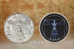Cook Islands 2021 X-Ray Vitruvian Man $5 silver coin 1 oz