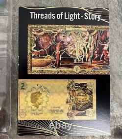 Cook Islands 2022 $2 TWO Threads of Light Story/Bravery 1/200 oz. 999 Gold