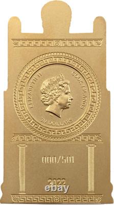 Cook Islands 2022 $20 Zeus Father of the gods-Spiritual Art 3 Oz Silver Coin