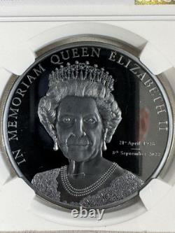 Cook Islands 2022- Rhodium Plated- In Memoriam Queen Elizabeth- NGC PR 70 UltCam