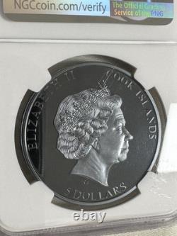 Cook Islands 2022- Rhodium Plated- In Memoriam Queen Elizabeth- NGC PR 70 UltCam