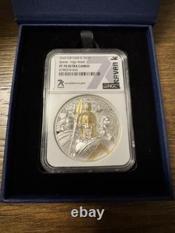 Cook Islands 2023 Sparta 3oz. 999 Silver Proof NGC PF70 UCAM 6796574-016