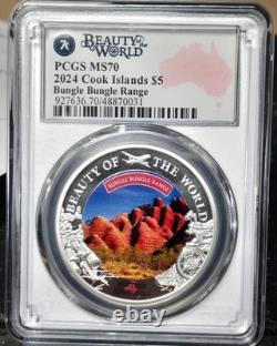 Cook Islands 2024 $5 Silver Bungle Bungle Range Pcgs Ms70