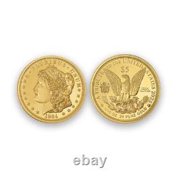 Cook Islands 2025 Morgan $5 24% Gold. 0239 oz AGW 1/10 oz Coin