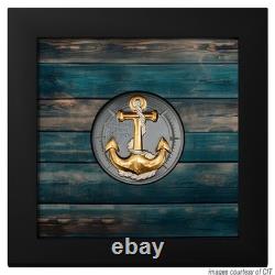 Cook Islands 2oz Anchor Rough Storms High Relief (withWindow Box) Other