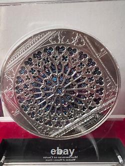 Cook Islands 40 Dollars Silver 2015 Notre-Dame Cathedral Paris, Windows of Heaven