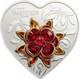 Cook Islands $5 2019 Happy valentine's day Swarovski Silver Coin by CIT