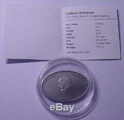 Cook Islands $5 Ceilings of Heaven-Nano Sistine Chapel Ceiling 2012 Silver coin