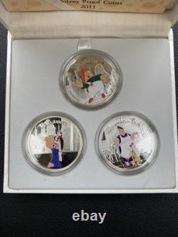 Cook Islands $5 Coin Set Malysh & Karlsson on the Roof Soviet Cartoon Silver 3pc