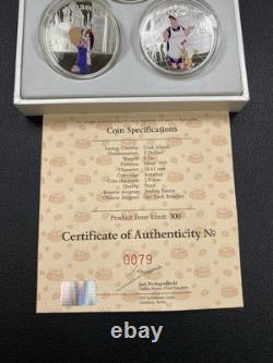 Cook Islands $5 Coin Set Malysh & Karlsson on the Roof Soviet Cartoon Silver 3pc