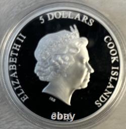 Cook Islands 5 Dollars 2016 Silver Proof 1oz Silver Magnificent Life Wasp Spider