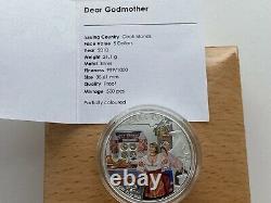Cook Islands, 5 Dollars Dear Godmother, 1 Oz silver coin 2010 +ukr. X-mas 2011