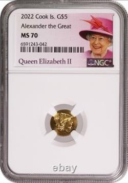 Cook Islands $5 Gold 2022 Ancient Greek Collection-Alexander the Great MS70 NGC
