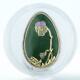 Cook Islands 5 dollars Imperial Eggs in Cloisonne Egg in Green silver 2010
