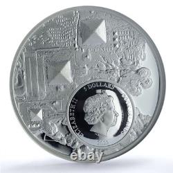 Cook Islands 5 dollars Pharaohs Legacy Giza Pyramids PF 70 NGC silver coin 2022