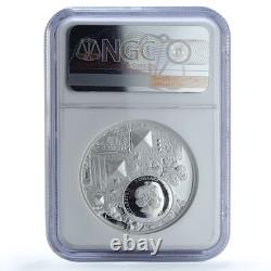 Cook Islands 5 dollars Pharaohs Legacy Giza Pyramids PF 70 NGC silver coin 2022