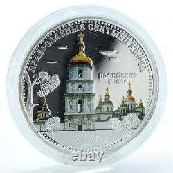 Cook Islands 5 dollars Sophian Cathedral Architecture color silver coin 2009