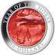 Cook Islands 50$ 2014 Year of the Horse 5oz Mother of Pearl Proof Last one