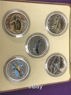 Cook Islands Australia Fauna Threatened Species Colored Silver Coin Series