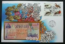 Cook Islands Corals Birds 1993 Reef Underwater Life Fish FDC (banknote cover)