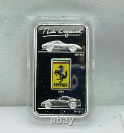 Cook Islands Ferrari The Legend GT $5 2010 Proof Silver Crown withCOG 376/999