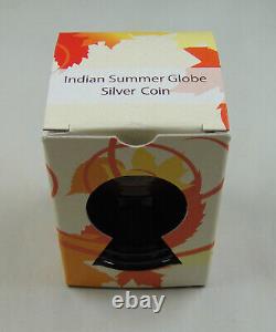 Cook Islands Indian Summer Globe 1/10 Oz Silver Coin $1 2018, Limited Edition