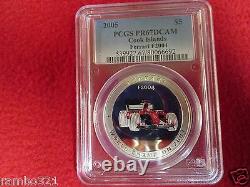 Cook Islands Is. 2005 $5 Ferrari F2004 PCGS PR67 Silver Coin Bullion LOW POP CAR