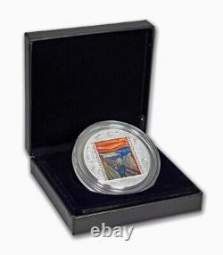 Cook Islands Masterpieces of Art THE SCREAM 3oz. 999 Colorized Proof Silver Coin