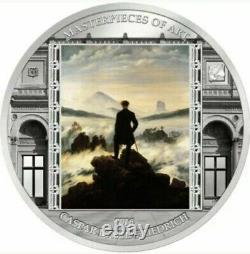 Cook Islands Masterpieces of Art WANDER ABOVE THE SEA OF FOG Proof Silver Coin