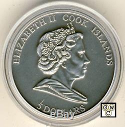 Cook Islands Meteorite HAH 280 $5 Sterling Silver Coin (OOAK)