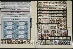 Cook Islands Mint NH Stamp Collection in Mounts on Stock Pages