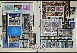 Cook Islands Mint NH Stamp Collection in Mounts on Stock Pages