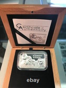 Cook Islands Mount Rushmore liberty bar collection2 oz silver 1/1000 minted