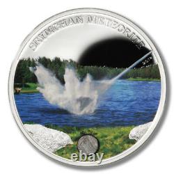Cook Islands Seymchan Meteorite $5 2012 Genuine Embedded Fragment Mint Tin & COA