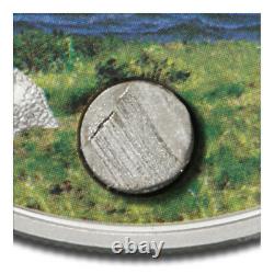 Cook Islands Seymchan Meteorite $5 2012 Genuine Embedded Fragment Mint Tin & COA
