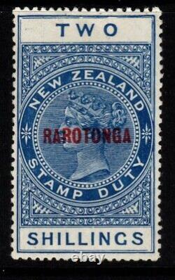 Cook Islands Sg85 1926 2/= Blue With Carmine Ovpt Mtd Mint