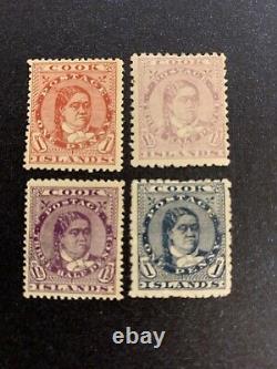 Cook Islands Stamps 1893-1899 Set Of 11 Featuring Queen Makea Takau